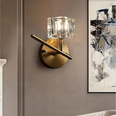 Applique Murale Moderne avec Abat-jour en Cristal