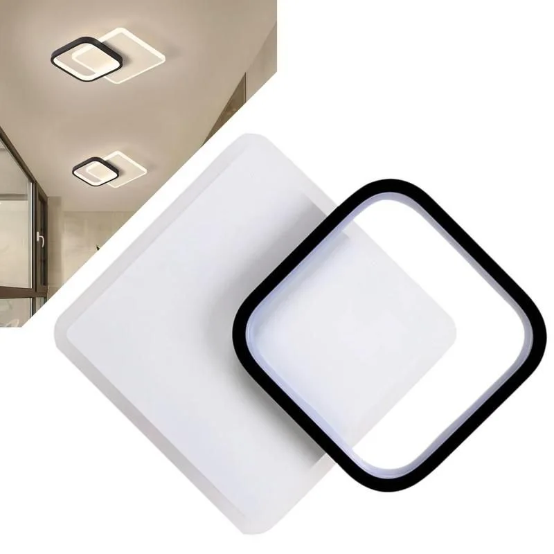 Petit Plafonnier LED Carré Design (24W) – Éclairage Compact pour Couloir & Entrée