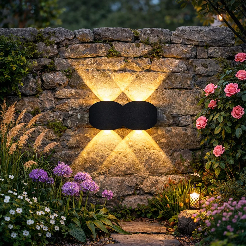Applique Murale Extérieure LED (IP65) – Effet Double Faisceau 