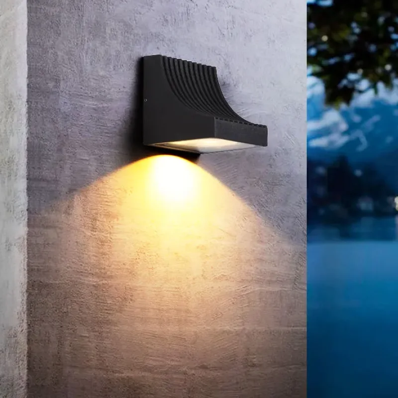 Applique Mural LED 5W IP65  Noir 3000k REF: MK-F806