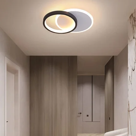 Petit Plafonnier LED Ovale (24W) – Design Fluide pour Couloir