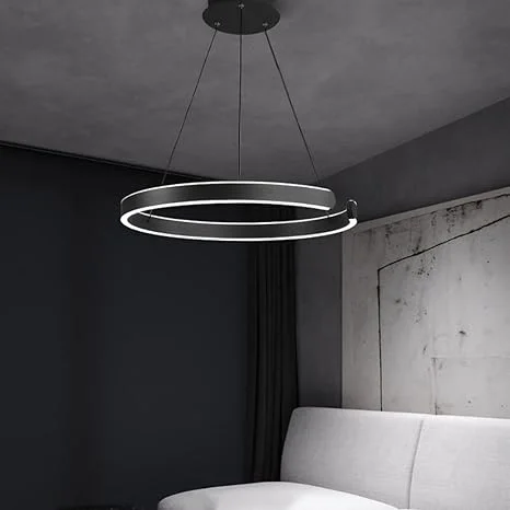 luminaire LED en anneaux modernes