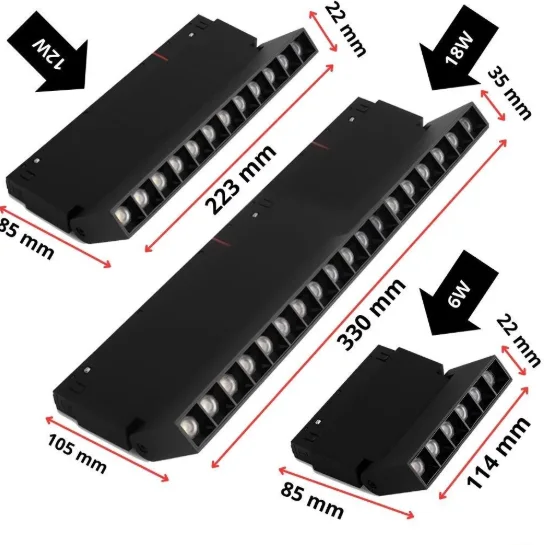 Éclairages Magnétiques sur rail encastrable Folder COB - Pour une Lumière Puissante et Moderne