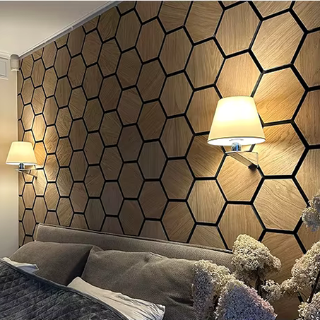 Panneaux muraux décoratif en bois, panneaux isolation phonique