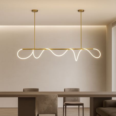 Nouveau Lustre Moderne – Design Linéaire & Créatif