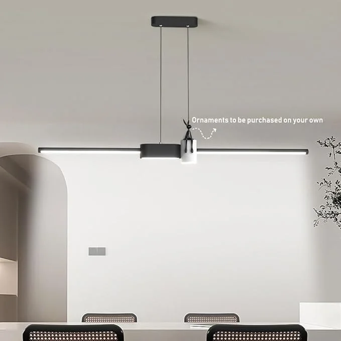 Suspension Panneau Rectangulaire Bicolore – Éclairage Cuisine Moderne