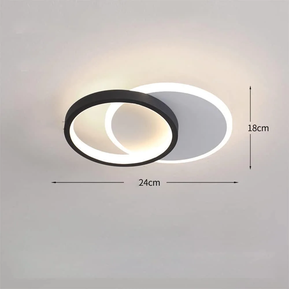 Petit Plafonnier LED Ovale (24W) – Design Fluide pour Couloir