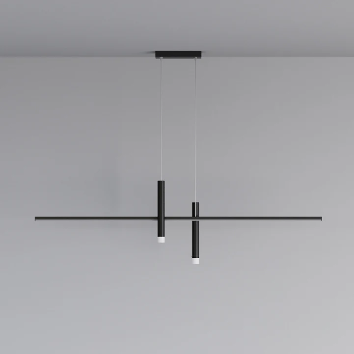 Suspension Barre LED avec 2 Spots Orientables – Éclairage Double Fonction