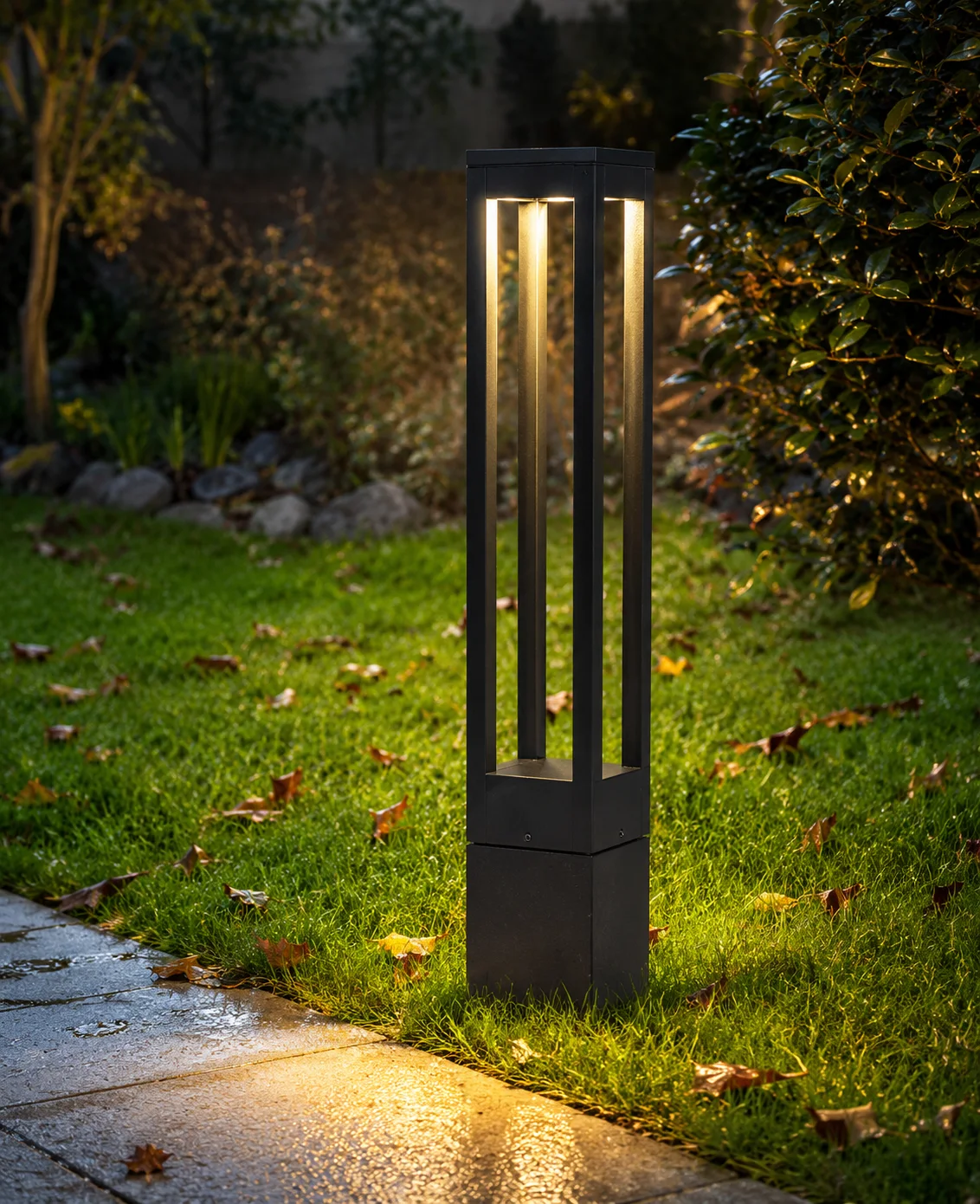 Potlet Extérieur Carré Noir GU10 – Design Moderne