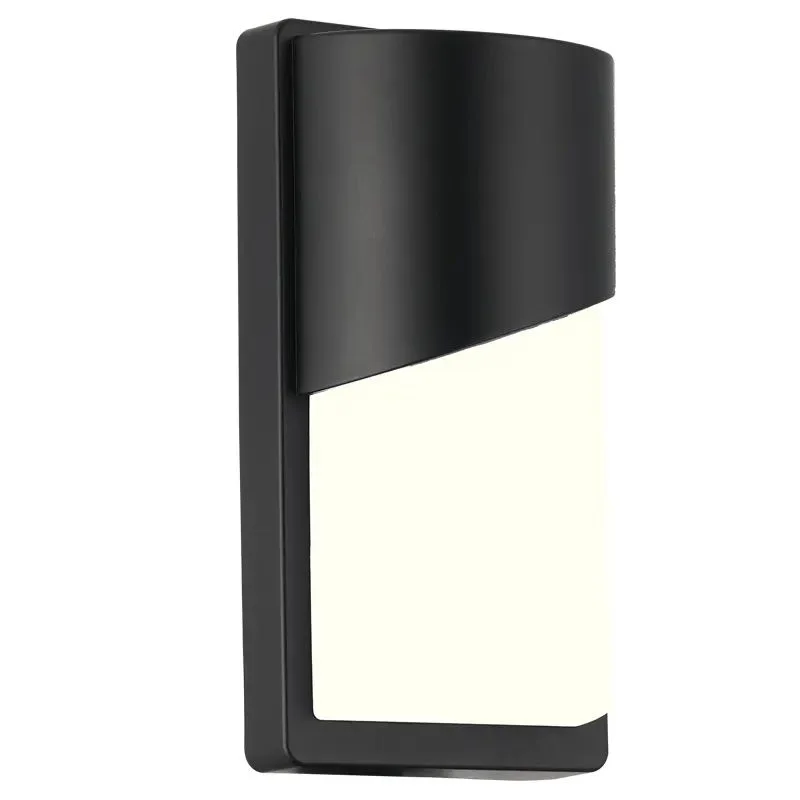 Applique Extérieure Demi-Cylindre (20W) – Diffuseur Opal Blanc & Noir