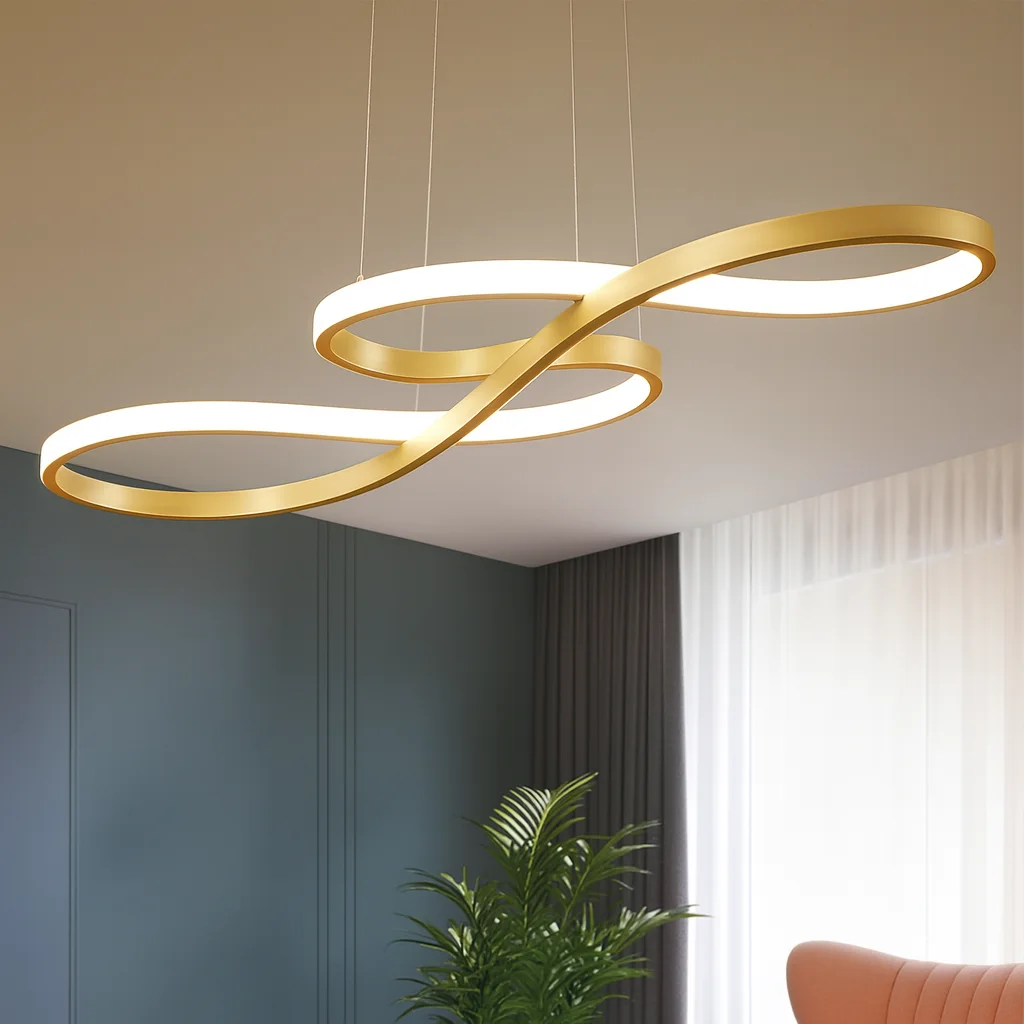 Suspension LED Dorée 