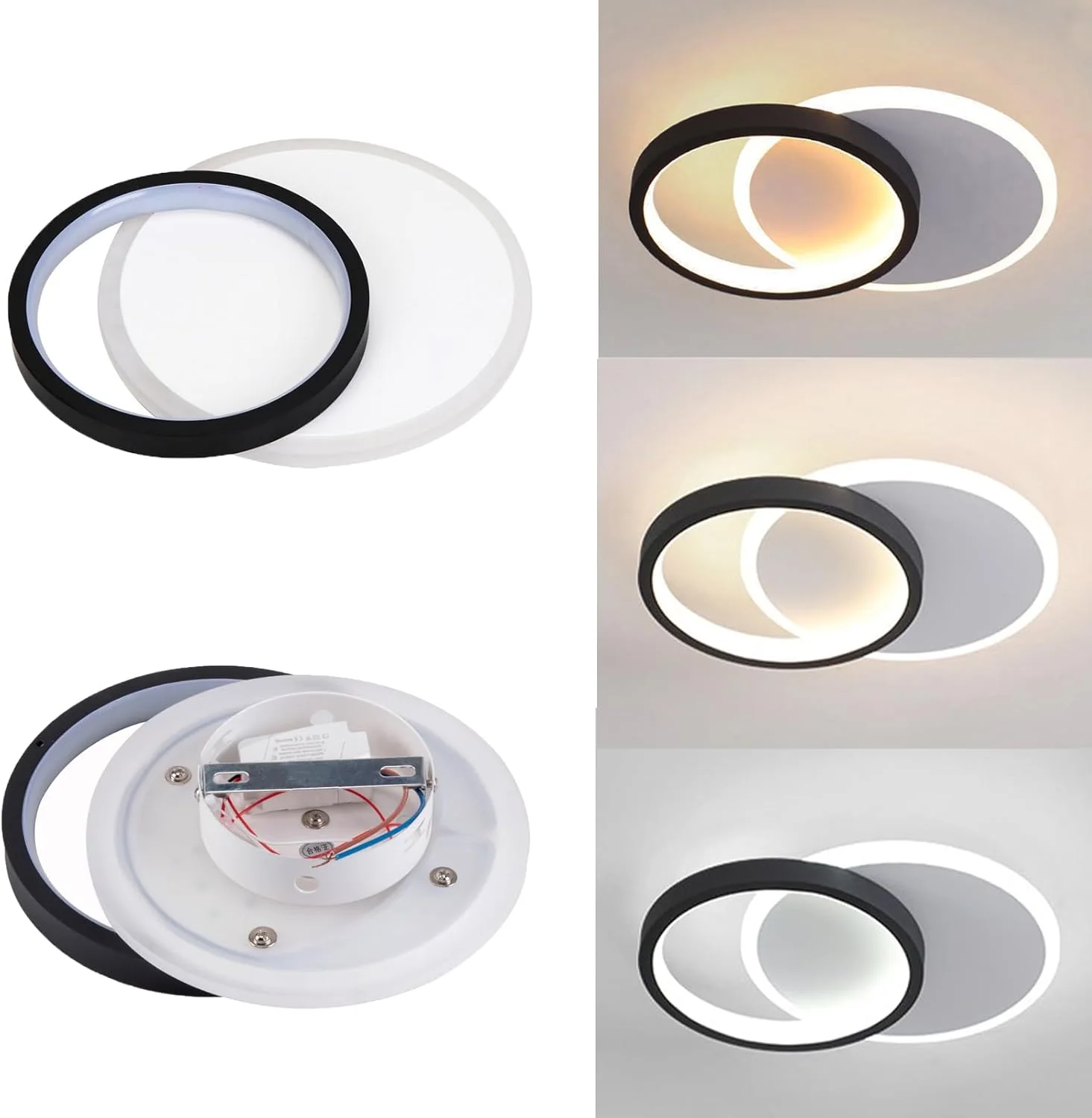 Petit Plafonnier LED Ovale (24W) – Design Fluide pour Couloir