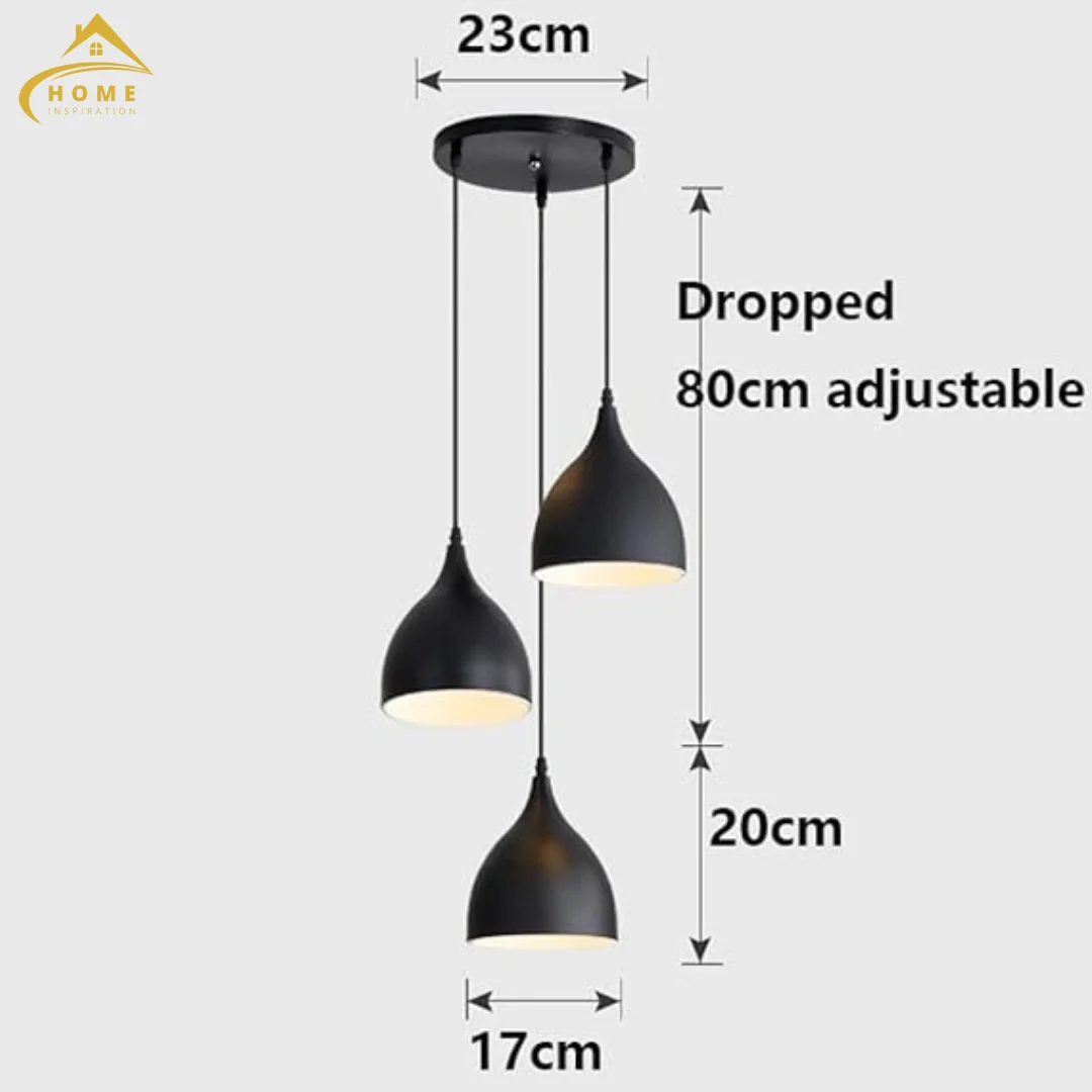 Suspension Industrielle Dôme Métal Noir (E27) – Cuisine & Bar