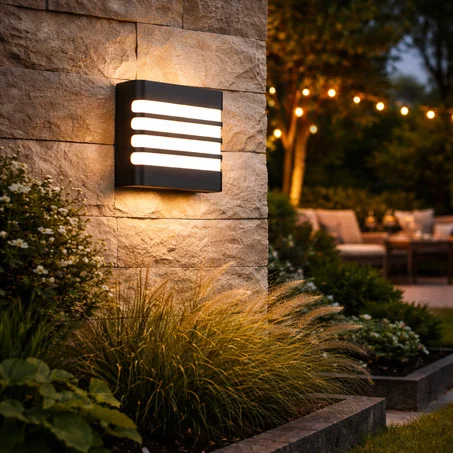 Applique Murale à Grille (20W) – Style Industriel Robuste pour Jardin