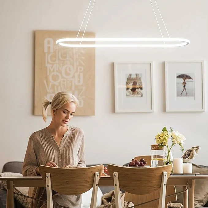 Lustre LED Moderne – Design Ovalé-100cm