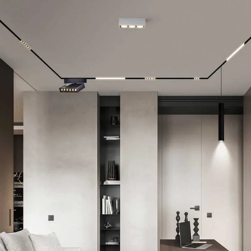 Eclairage Magnetique  Folder COB Noir 4000K B 6W 48V REF: MAG-COB6W