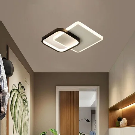 Petit Plafonnier LED Carré Design (24W) – Éclairage Compact pour Couloir & Entrée