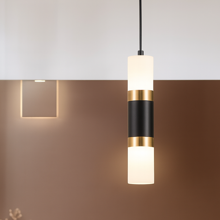 Suspension Moderne Noir & Or