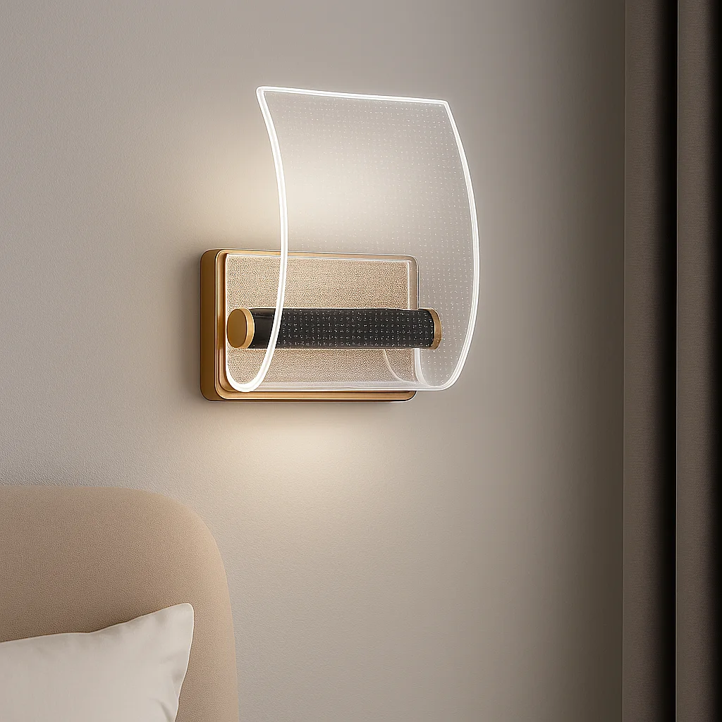 Applique Murale Carrée à Effet Translucide – Design Géométrique Doux