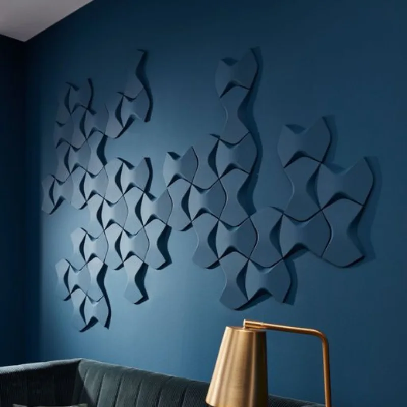 Panneau Mural 3D Sculptural “Flow1” – Module Décoratif en Plâtre