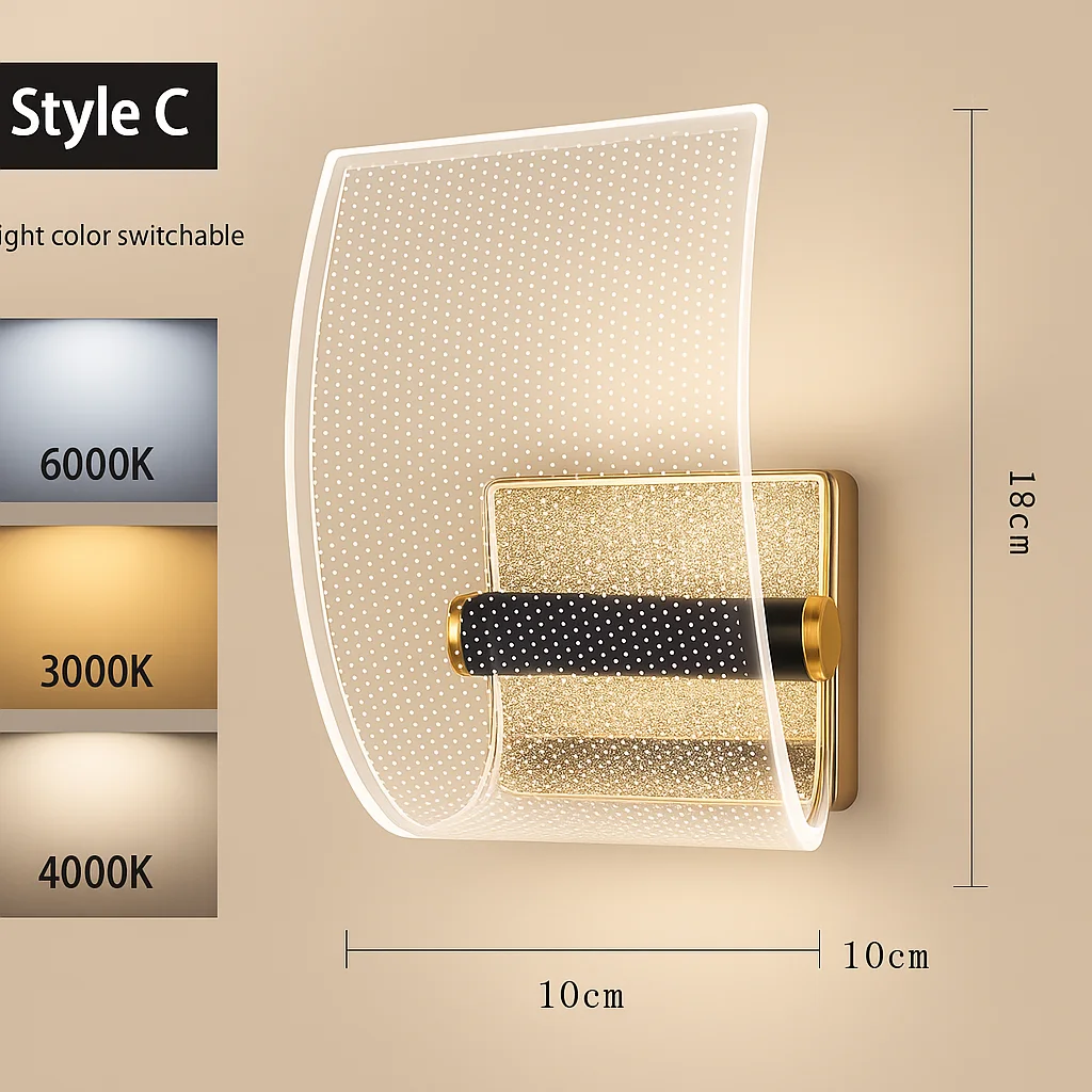 Applique Murale Carrée à Effet Translucide – Design Géométrique Doux