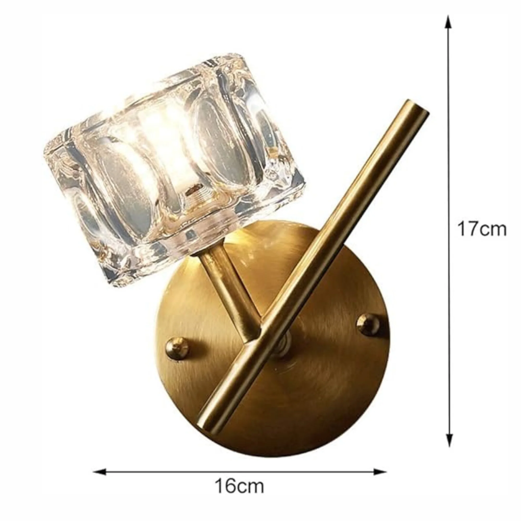 Applique Murale Moderne avec Abat-jour en Cristal