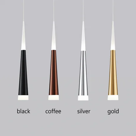 Lampe LED Suspendue en Forme de Cône en Aluminium et Acrylique