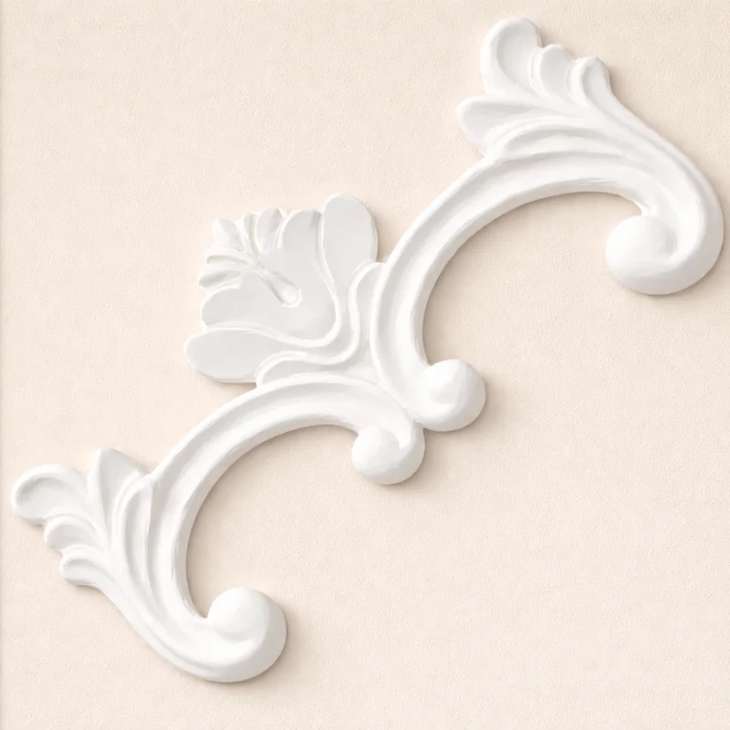 Arabesque Élégance – Ornement Mural en Plâtre