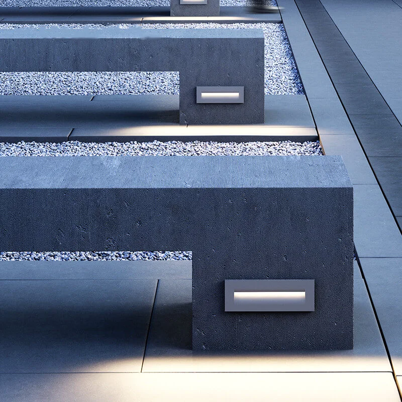 Spot LED Encastrable Mural  Reclangulaire 6W Noir 3000k REF: 2702S