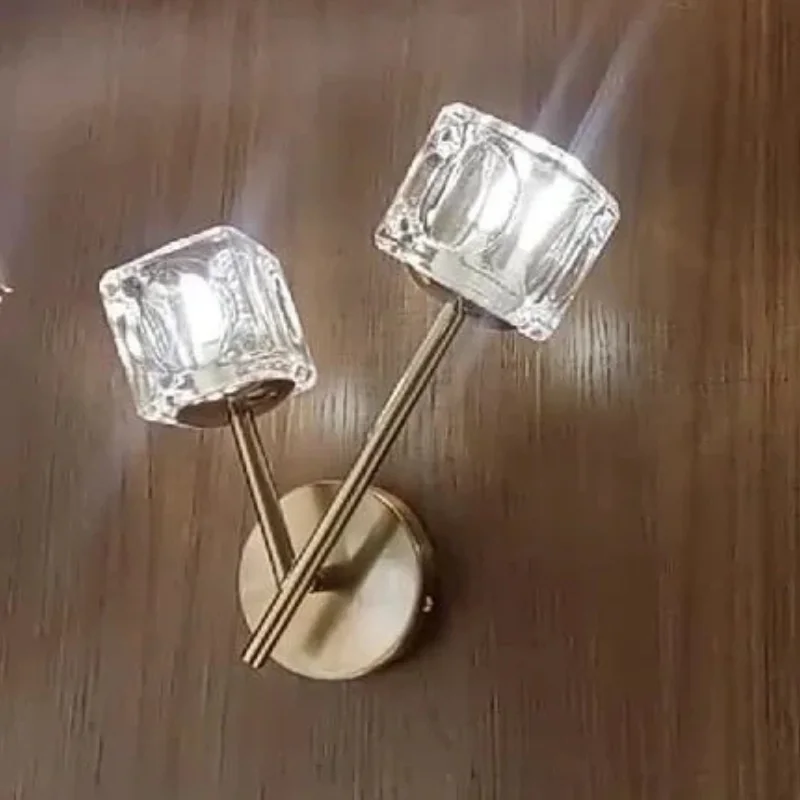 Lampe de Chevet en Cristal et Cuivre