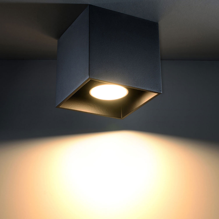 Spot Apparent Carré E27 – Noir
