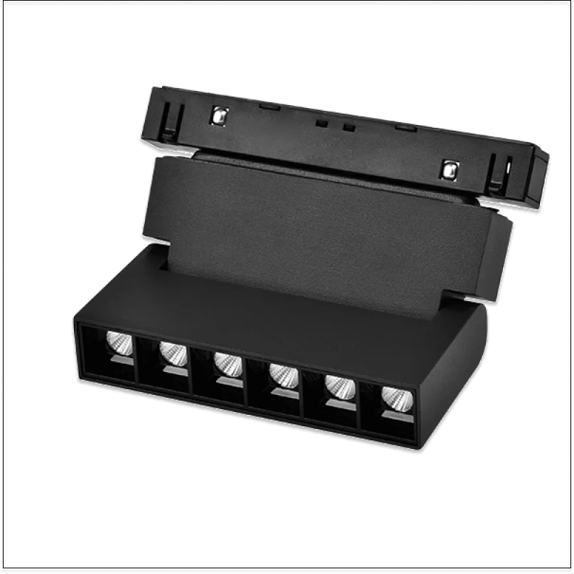 Eclairage Magnetique  Folder COB Noir 4000K B 6W 48V REF: MAG-COB6W