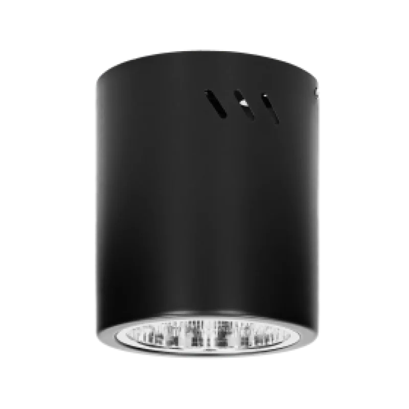 Spot Apparent Rond E27  Noir / Blanc