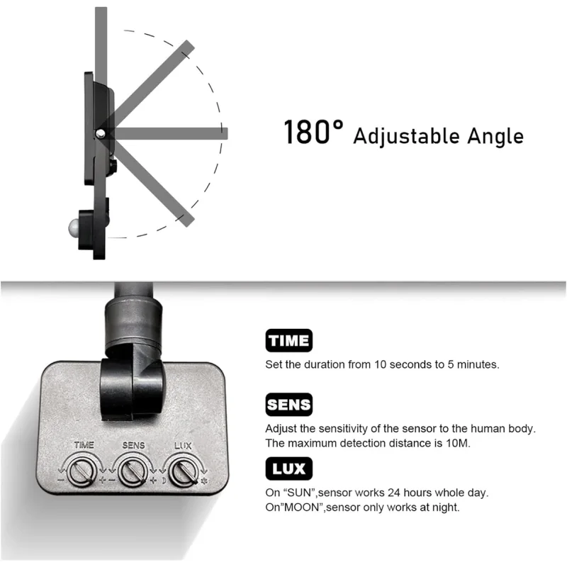 Projecteur LED SMD Avec Détecteur de mouvement 50W IP66 6500K