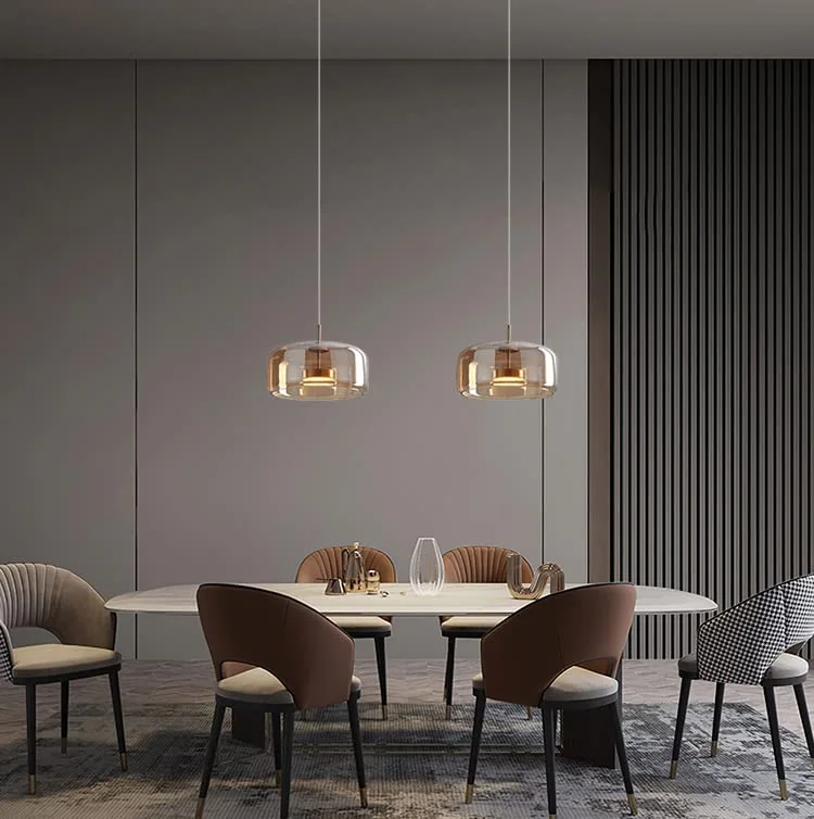 Lustre Suspension Design Doré 