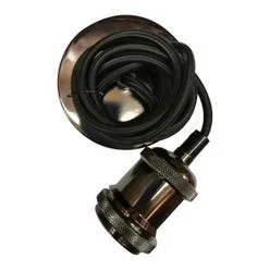 Douille Suspension Rétro Vintage E27 en Métal – Câble 1 m