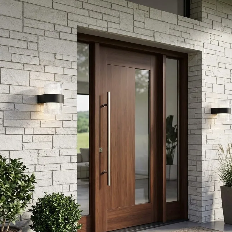 Applique Murale Double Faisceau IP65 – Aluminium Noir