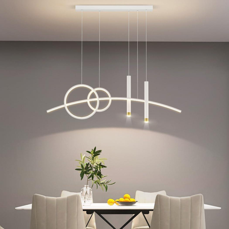 Suspension LED Moderne - L100 cm, Hauteur Réglable