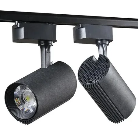 Projecteur sur Rail LED 40W Noir 4000K – Ø87×150 mm