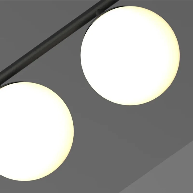 Lustre moderne linéaire 100 cm – Noir – 5×E27