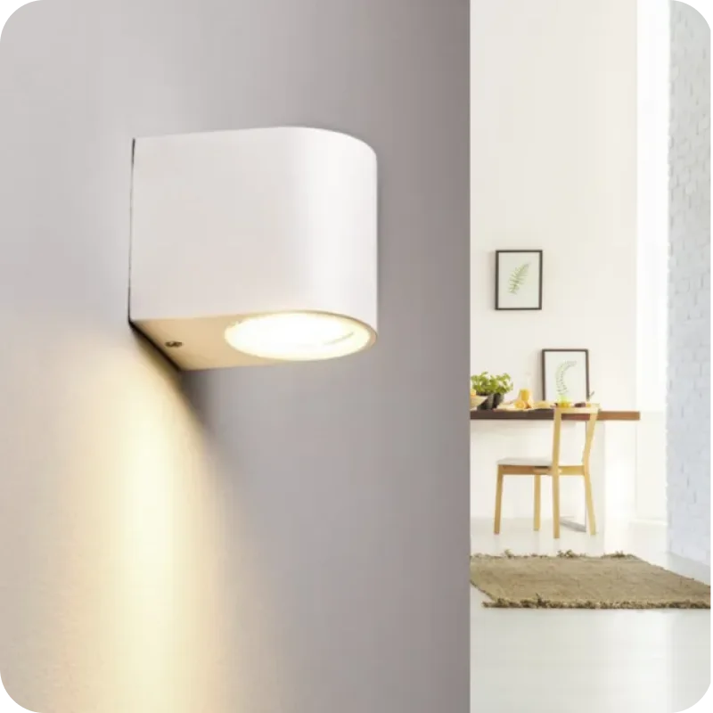 Applique Mural LED IP65  Noir / Blanc  GU10 REF: MK-F495- 1GU10