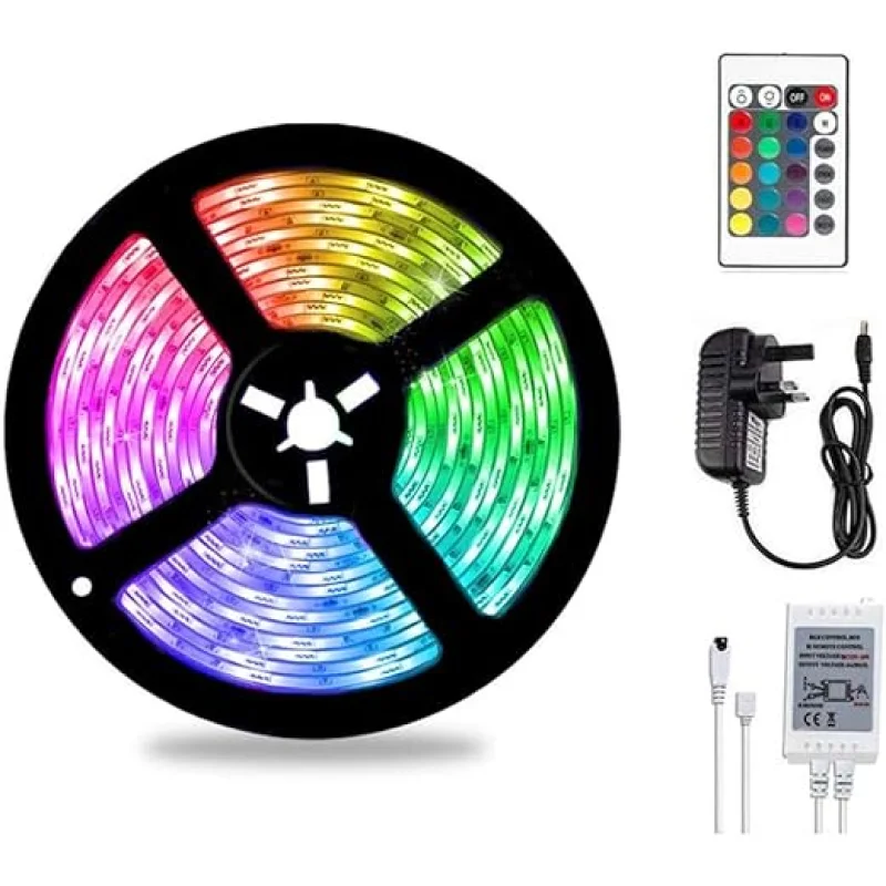 Guirlande RGB 12V -10mm 5 Mètres REF: GUIR5MRGB