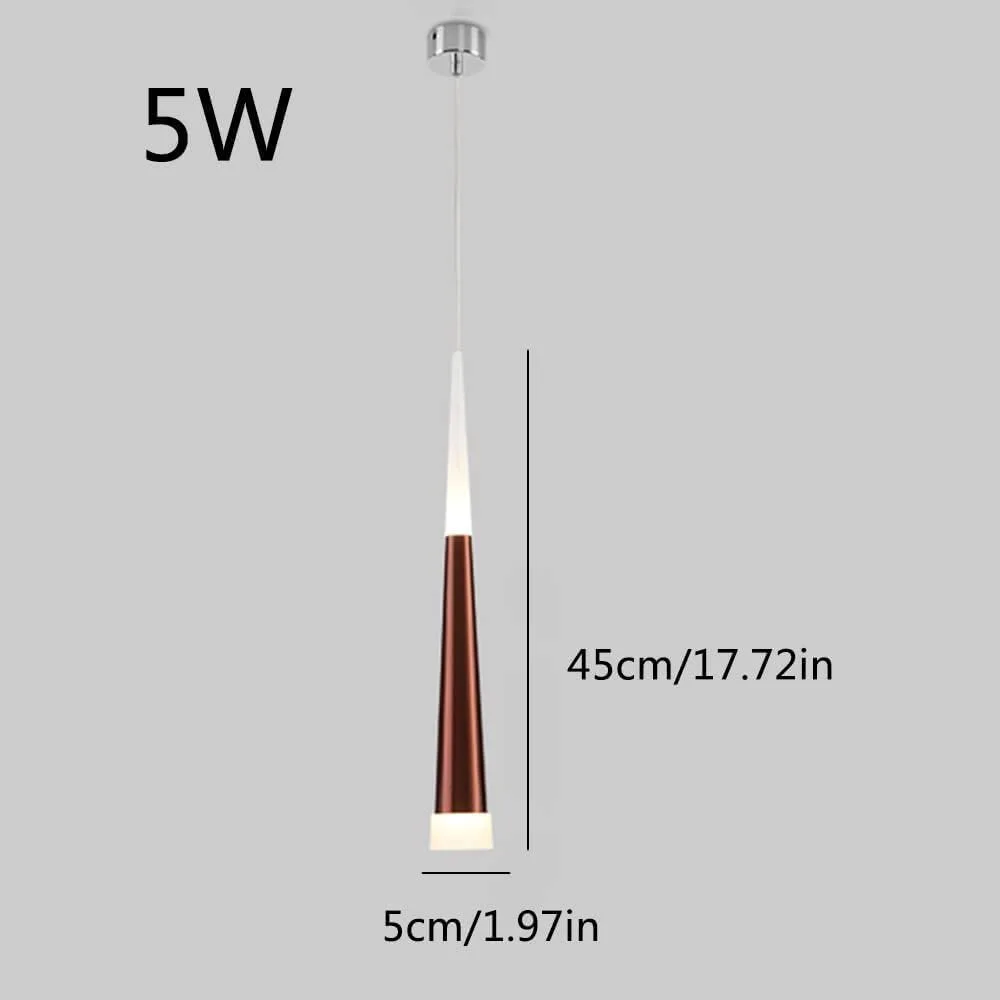 Lampe LED Suspendue en Forme de Cône en Aluminium et Acrylique