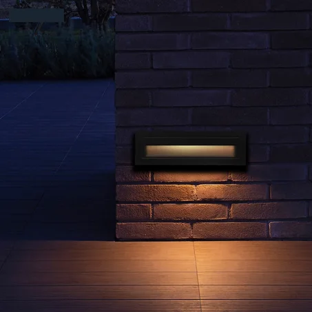 Spot LED Encastrable Mural  Reclangulaire 6W Noir 3000k REF: 2702S