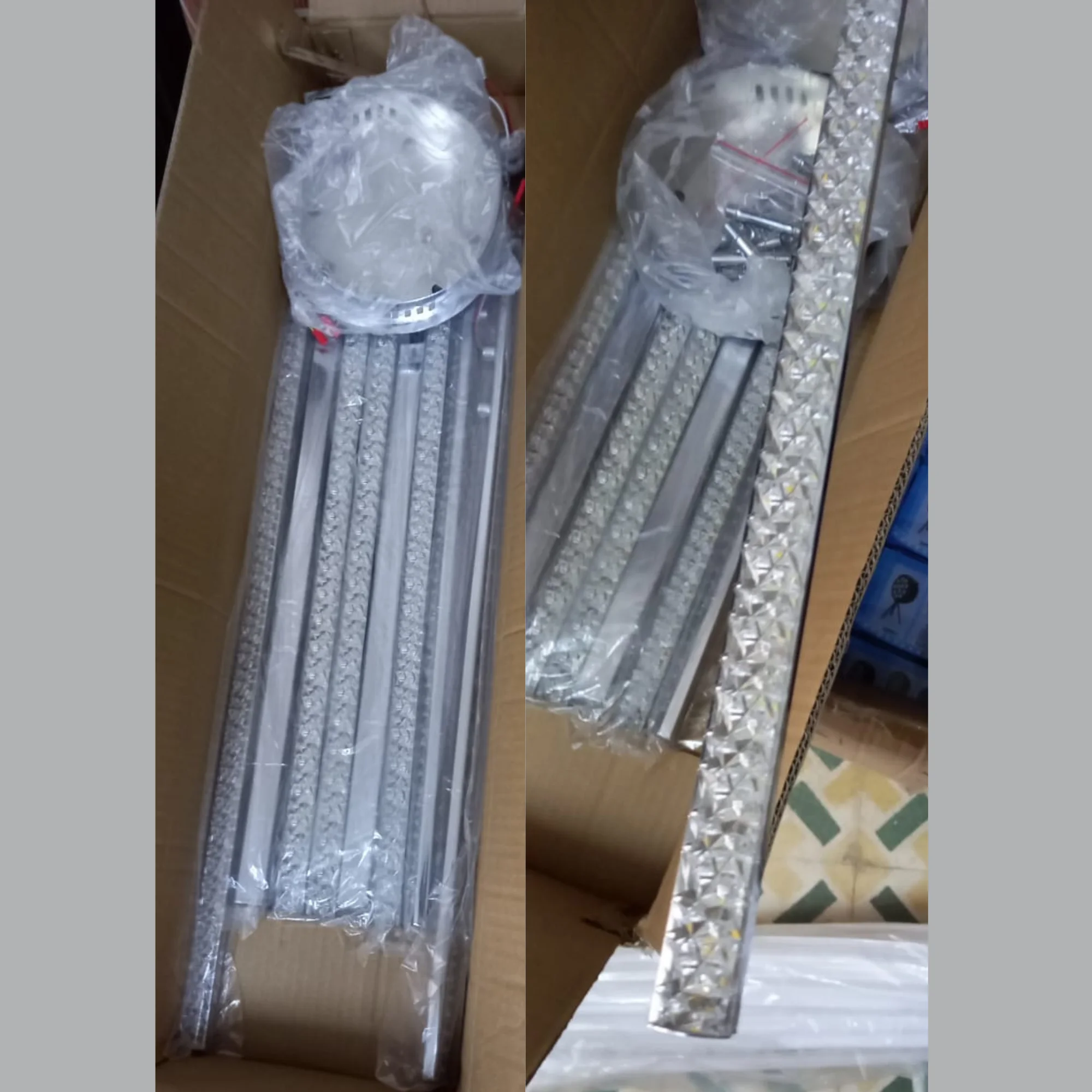 Plafonnier Carrés Entrelacés Argent (62cm) – Style Contemporain Épuré