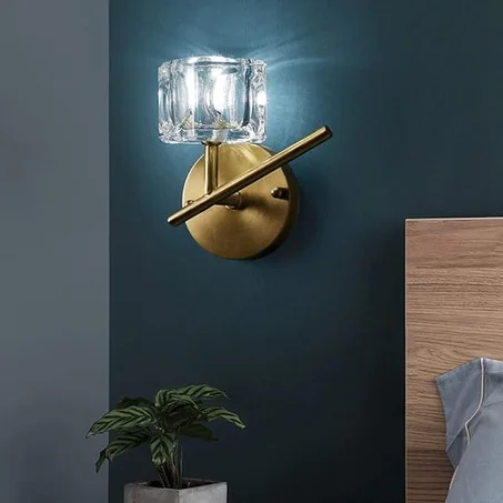 Applique Murale Moderne avec Abat-jour en Cristal