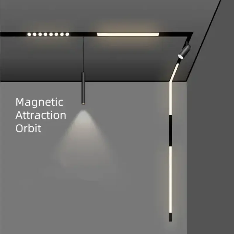 Rail Magnetique 2M Noir REF: MAG-TRACK
