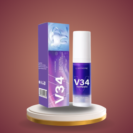 معجون V34 لتبييض الأسنان