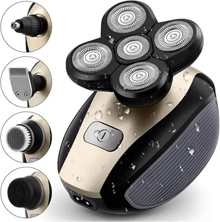 Rasoir Électrique 5 en 1 Pour Hommes Tête Chauve Tondeuse à Cheveux Polonaise Tondeuse