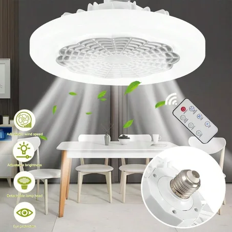 اكتشف التبريد المثالي مع مروحة سقف LED متعددة الوظائف!